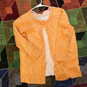 Cardigan - Orange/Polka Dot